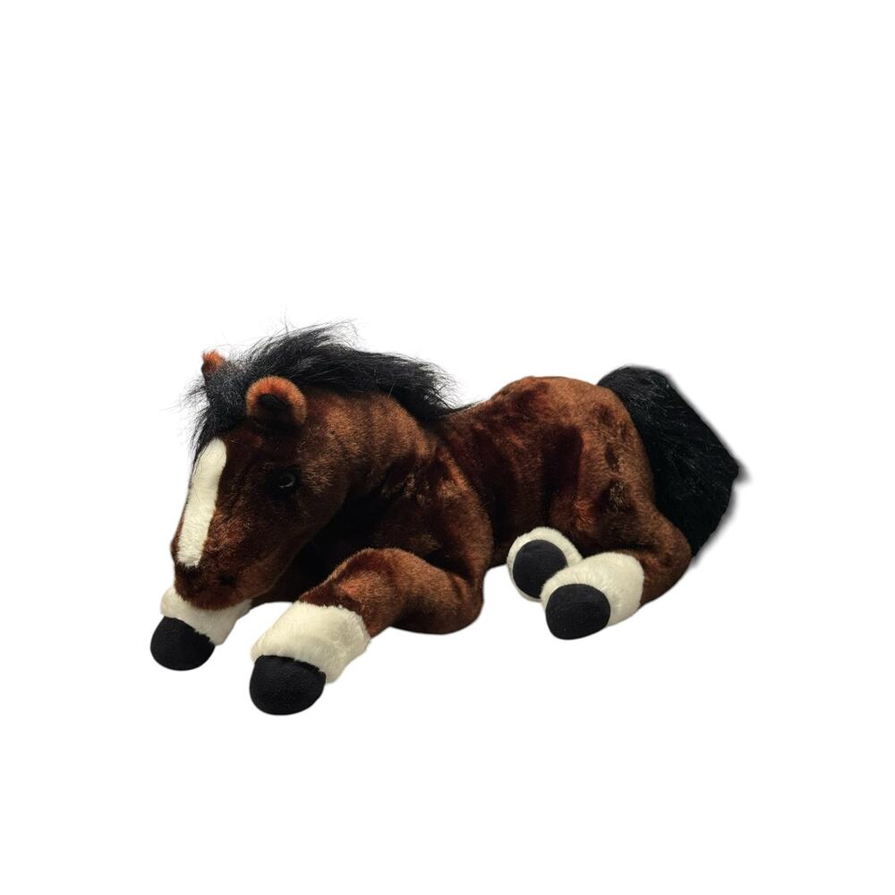 2006 Large 17" Breyer Horse Plush Dark Brown And White Stuffed Animal Toy